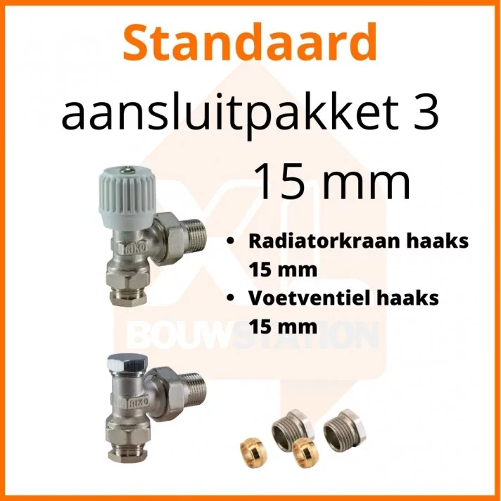 Eco 4 Standaard aansluitpakket 3 t.b.v. 15 mm buis