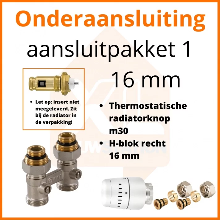 Eco 8 Thermostatisch aansluitpakket 1 t.b.v. 16 mm buis