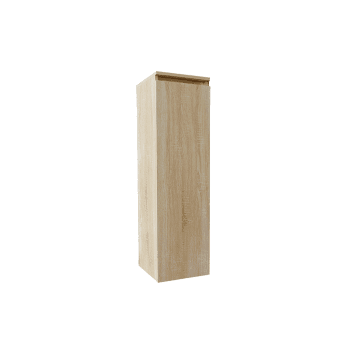 Sani DeLuxe Trendline kolomkast half hoog met greeplijst aluminium Light Wood