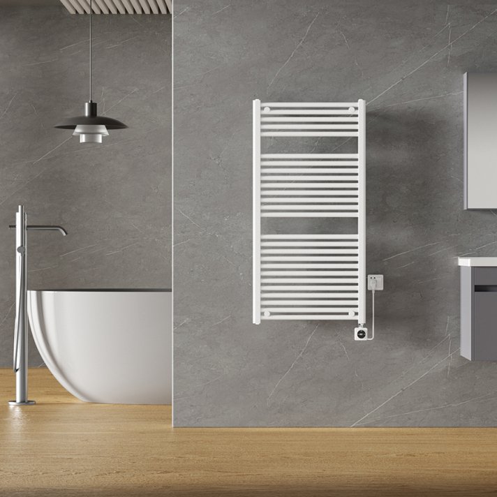 Elara elektrische radiator Smart WiFi 118,5 x 60 cm glans wit