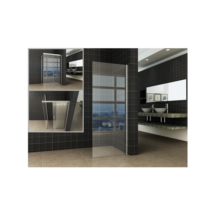 Side zijwand voor Puerta en Slide nisdeur 1400 x 2000 x 8 mm nano helder glas/chroom