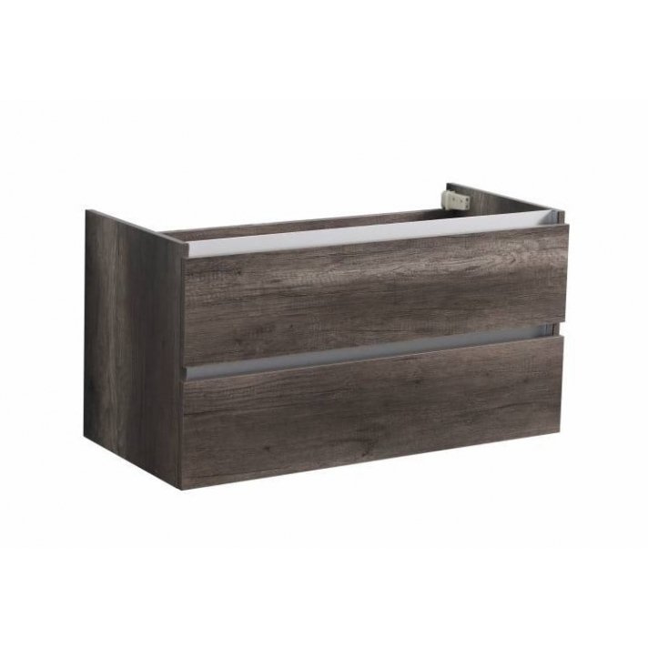 Sani DeLuxe Trendline basic onderkast met greeplijst aluminium 100 century oak