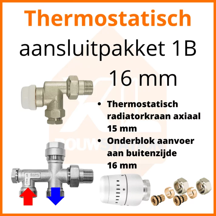 Eco 4 Thermostatisch M30 aansluitpakket 1B t.b.v. 16 mm buis