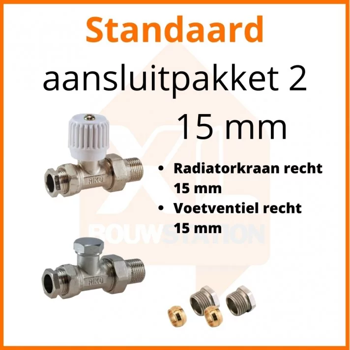 Eco 4 Standaard aansluitpakket 2 t.b.v. 15 mm buis