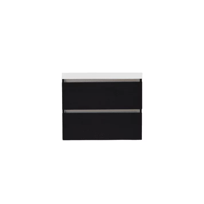 Sani DeLuxe Trendline basic onderkast met greeplijst aluminium  60 black oak