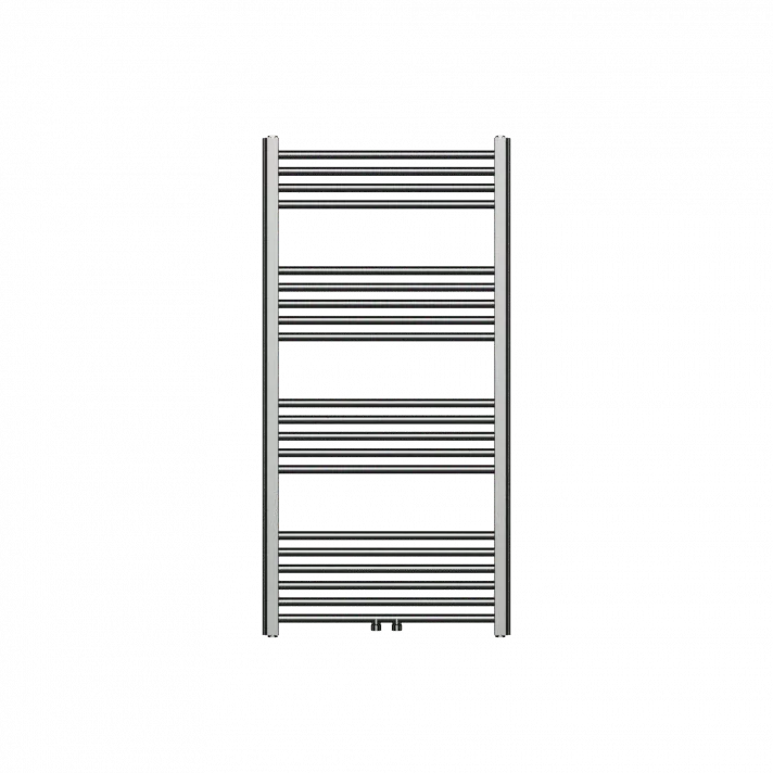 1200x600 414 watt | handdoekradiator gunmetal grijs midden aansluiting