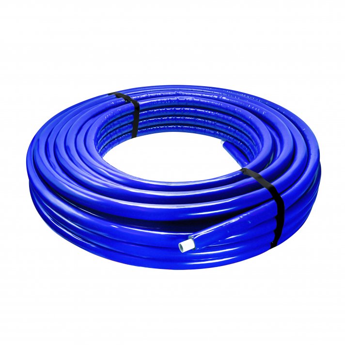 BSXL pex-al-pex meerlagenbuis met isolatie | blauw | 16 x 2.0 | Rol 50 meter