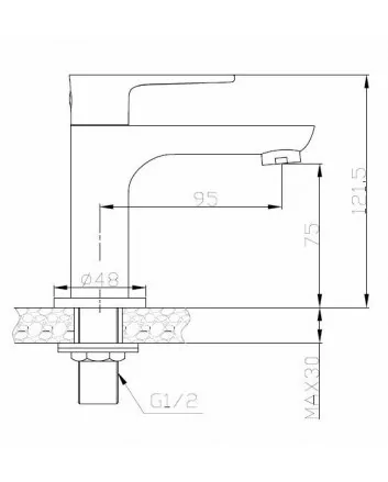 Casma fonteinkraan 1/2'' wit/chroom