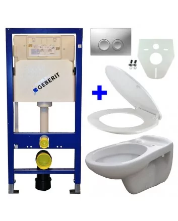 Geberit UP 100 + Neptunus WC +Nept.zitt + Delta 25 mat-chroom