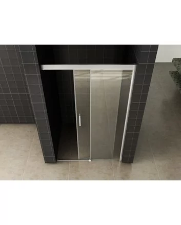 Puerta nisdeur met 1 schuifdeur 1100 x 2000 x 8 mm nano helder glas/chroom