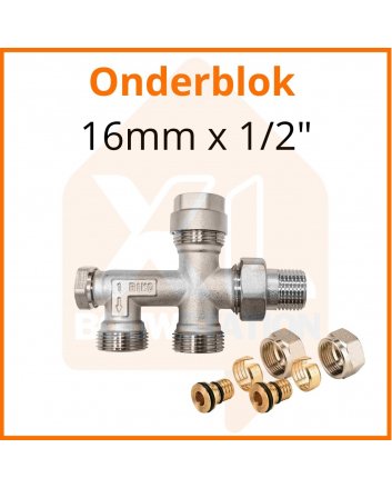 Onderblok 16mm x 1/2"