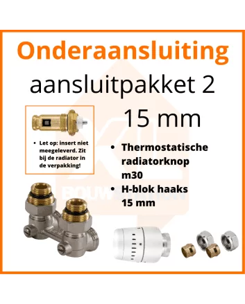 Eco 8 Thermostatisch aansluitpakket 2 t.b.v. 15 mm buis