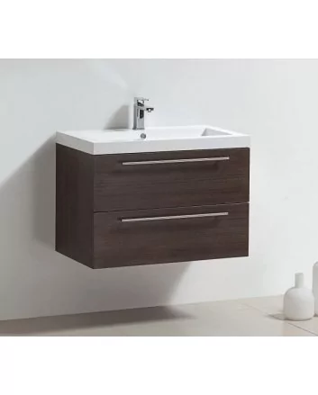 Sani DeLuxe BM badmeubelset met aluminium greep 80 Grey Oak zonder spiegel, zonder kraangat