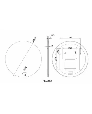 Soul spiegel rond met LED, dimbaar en spiegelverwarming 60 cm