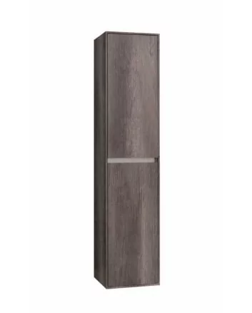 Sani DeLuxe Compact Greeploos kolomkast met greeplijst aluminium Century Oak