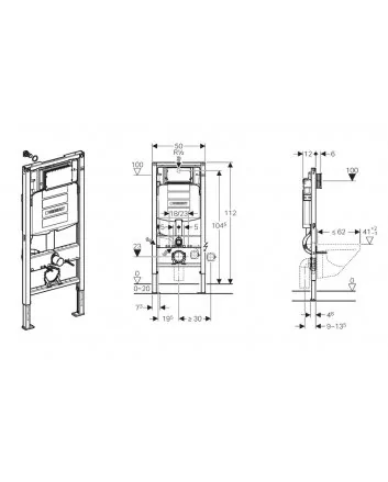 Geberit Duofix UP-320 inb.reservoir,bev.set, iso.set