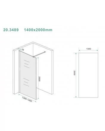 Slim glasplaat 1400 x 2000 x 8 mm nano rookglas