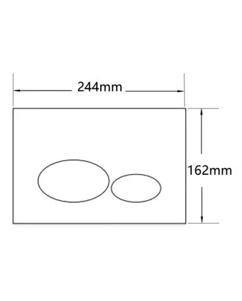 Wiesbaden X32 Metal drukplaat voor inbouwreservoir chroom