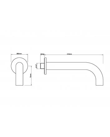 inbouw-uitloop rond 20cm 1/2'' geborsteld staal