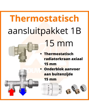 Eco 4 Thermostatisch M30 aansluitpakket 1B t.b.v. 15 mm buis