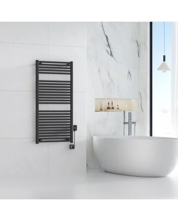 Elara elektrische radiator Smart WiFi 118,5 x 60 cm mat zwart