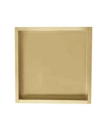 Sani DeLuxe Inbouw wandnis Goud Geborsteld 30x30x7 cm