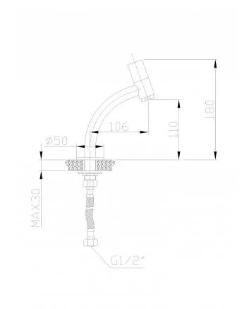 Zeta fonteinkraan 1/2" chroom