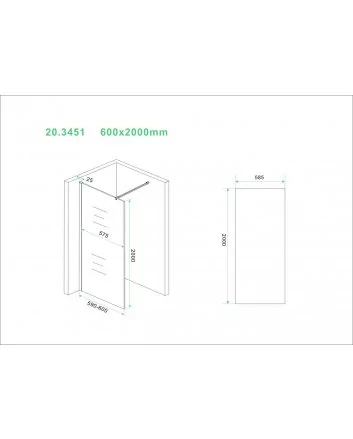 Slim glasplaat 600 x 2000 x 8 mm nano helder glas