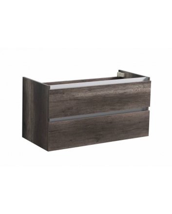 Sani DeLuxe Trendline basic onderkast met greeplijst aluminium 100 century oak