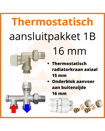 Eco 4 Thermostatisch M30 aansluitpakket 1B t.b.v. 16 mm buis