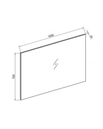 Sani DeLuxe Standaard spiegel 120 incl. spiegelverwarming