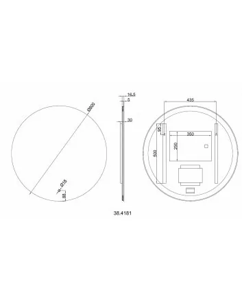 Soul spiegel rond met LED, dimbaar en spiegelverwarming 80 cm