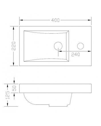 kunstmarmer fontein 40x22 wit HS