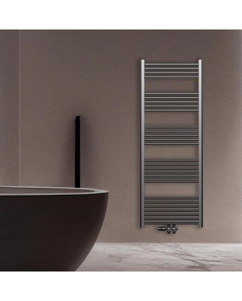 1600x600 557 watt | handdoekradiator gunmetal grijs midden aansluiting