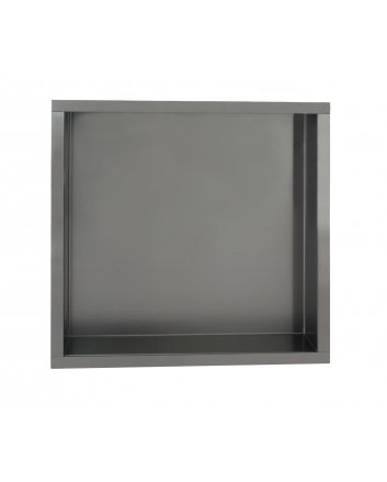 Sani DeLuxe Inbouw wandnis Gun Metal 30x30x7 cm