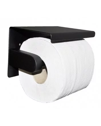 Brush toiletrolhouder mat zwart