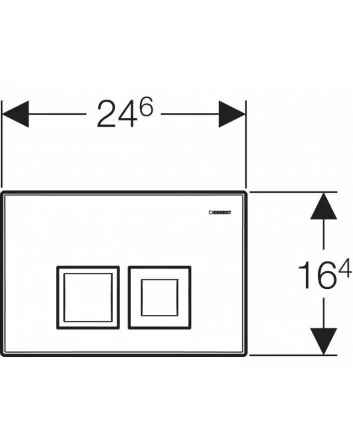 Geberit Delta-35 Drukplaat Mat-chroom