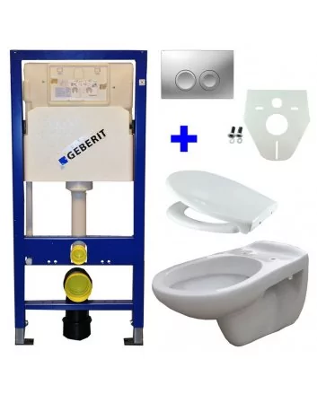 Geberit UP 100 + Neptunus WC +Ultimo zitt + Delta 25 mat-chroom