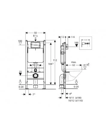 Geberit Duofix Basic UP-100 inb.reservoir